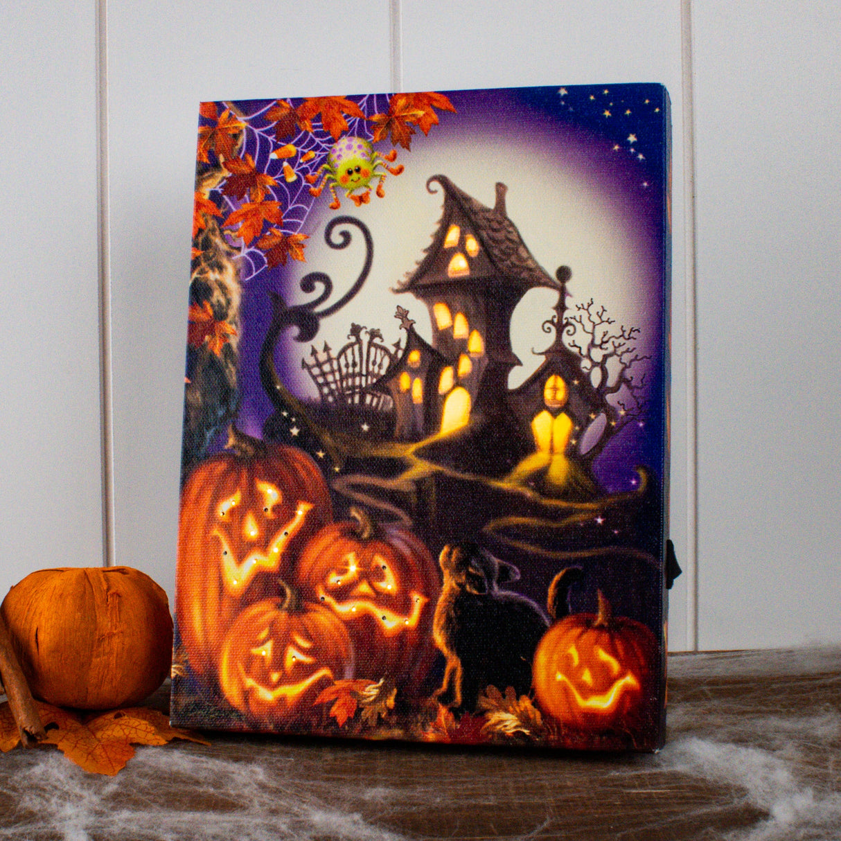 MINI LIGHTED EASEL BACK 8x6 HAUNTED HOUSE
