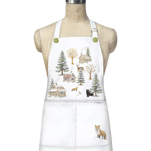 Winter Cabin Scatter Apron