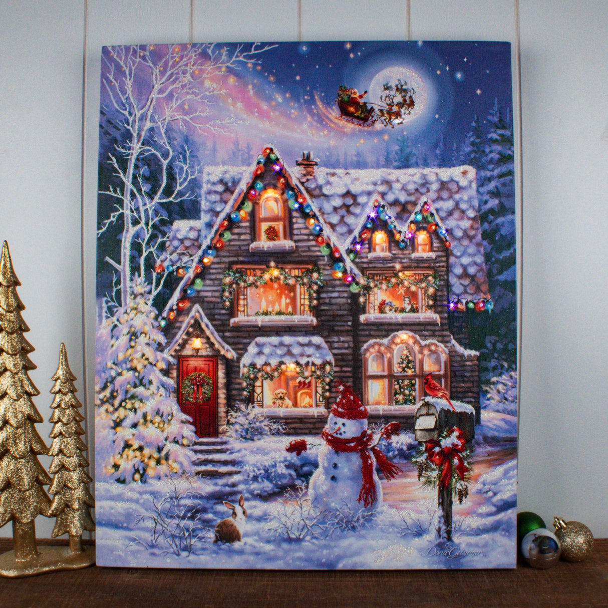 CHRISTMAS HOUSE 16x20 Lighted Canvas