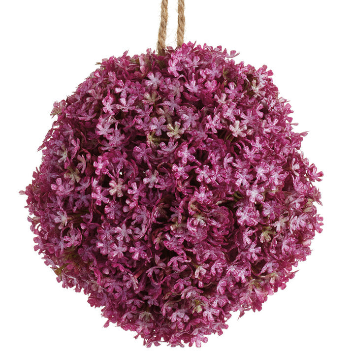 5" Hanging Snowball Flower Artificial Topiary Ball - Boysenberry