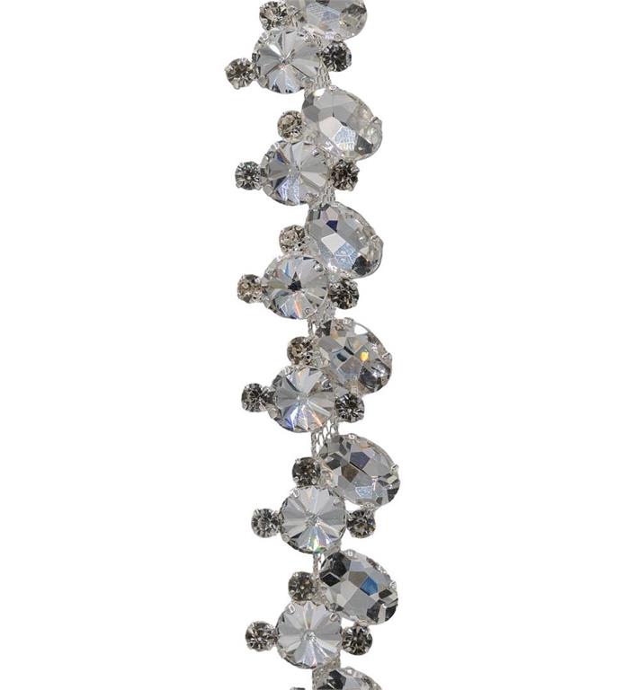Crystal Chain with Hooks - 36" Clear
