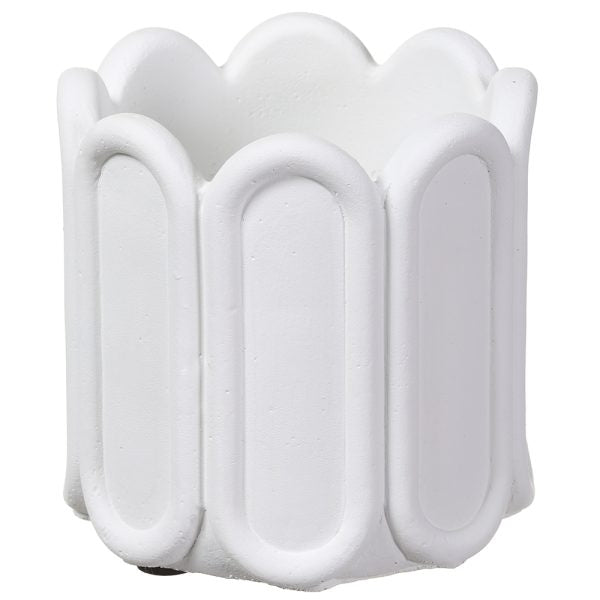4.5″H x 4.5″D Cement Planter White
