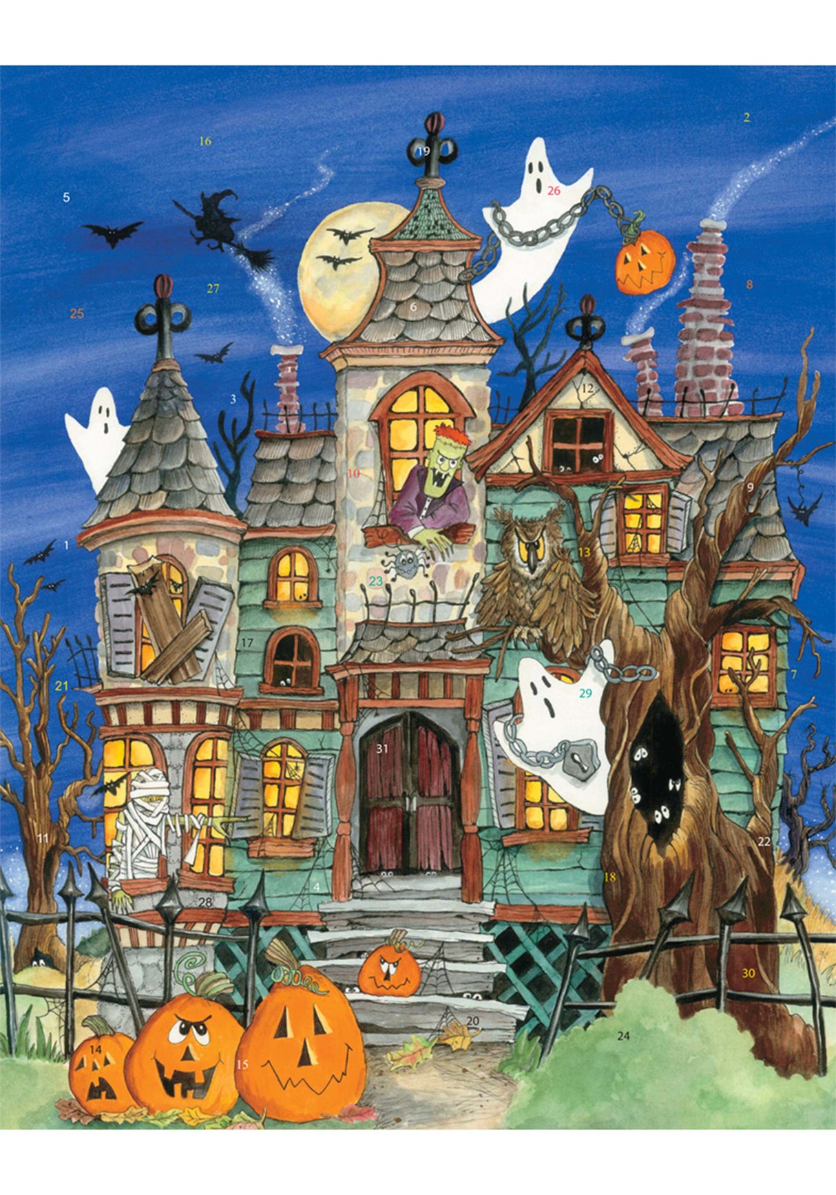 Haunted House Countdown Calendar