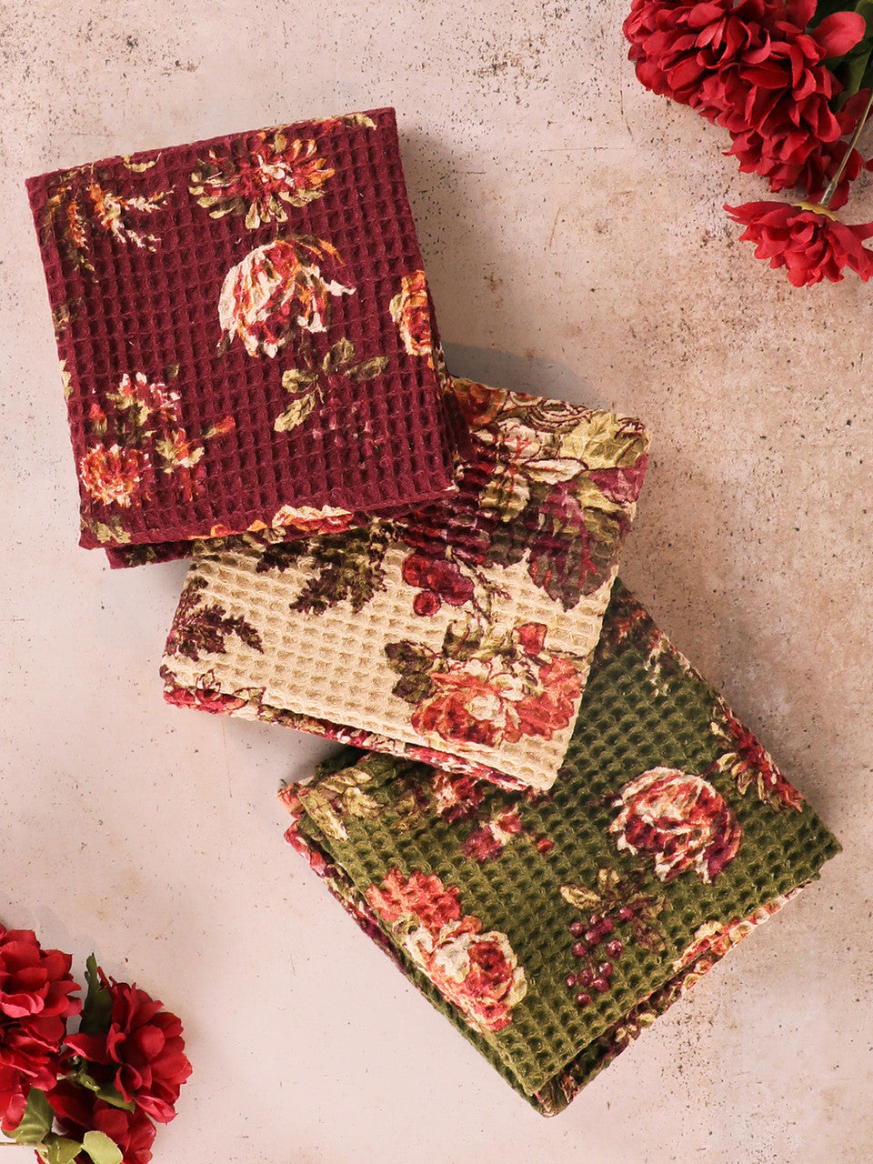 Bountiful Harvest Patchwork Tea Towel Bundle - Multi - One Size