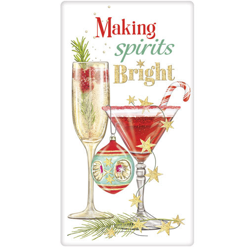 Christmas Cocktails Bagged Towel