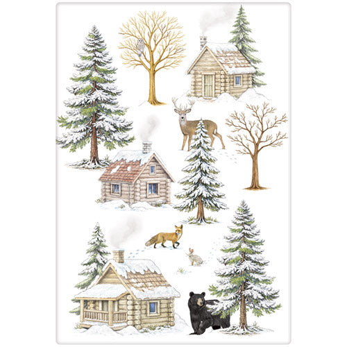 Winter Cabin Scatter Bagged Towel
