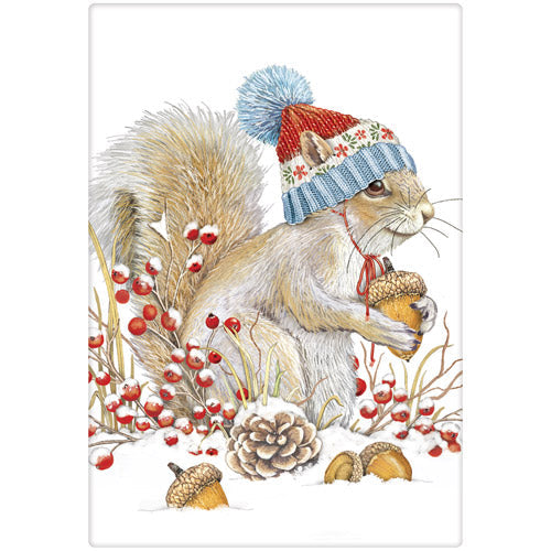 Winter Squirrel Bagged Towel