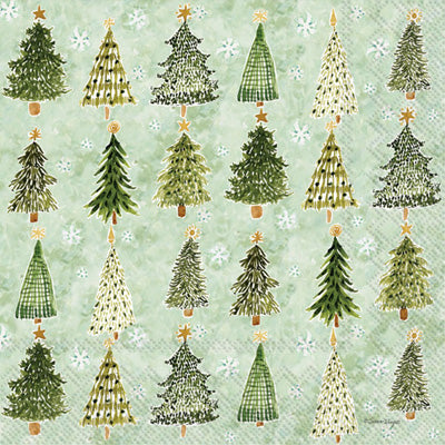 Christmas Tree Pattern Cocktail Napkin