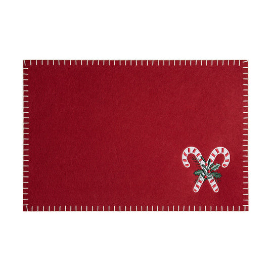 Candy Cane Felt Runner