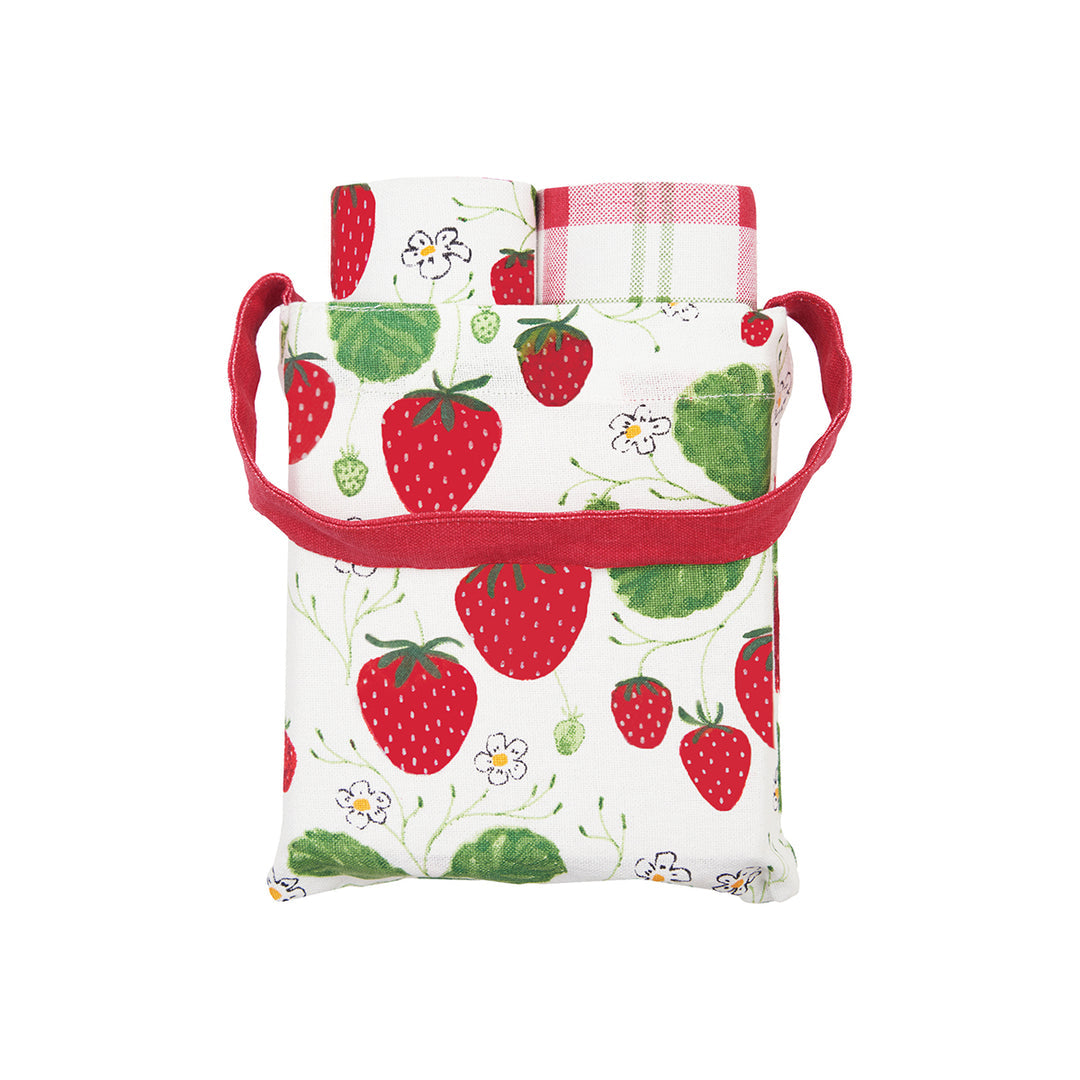 Strawberry Patch Towel & Bag Set, S/3