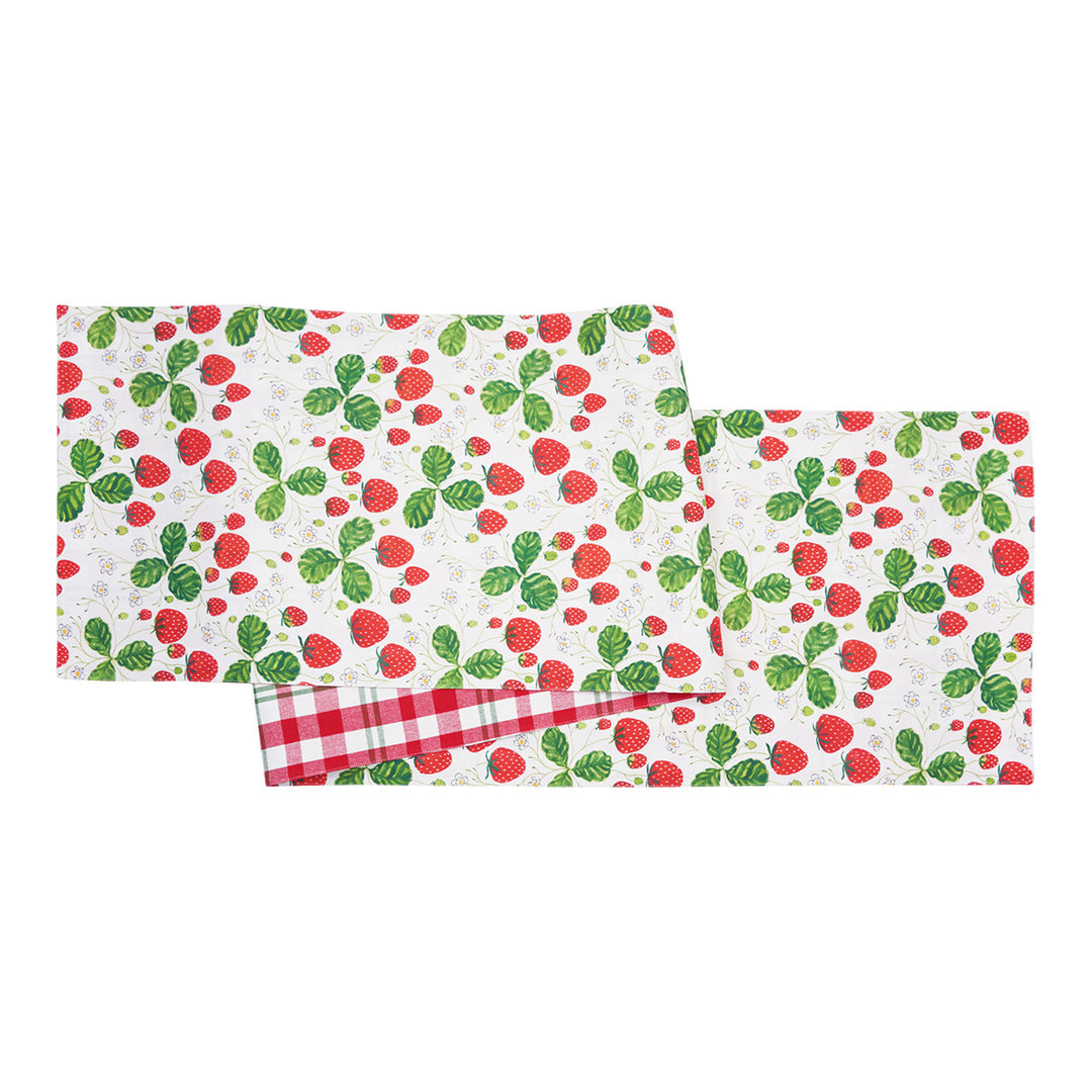 Strawberry Patch & Plaid Runner