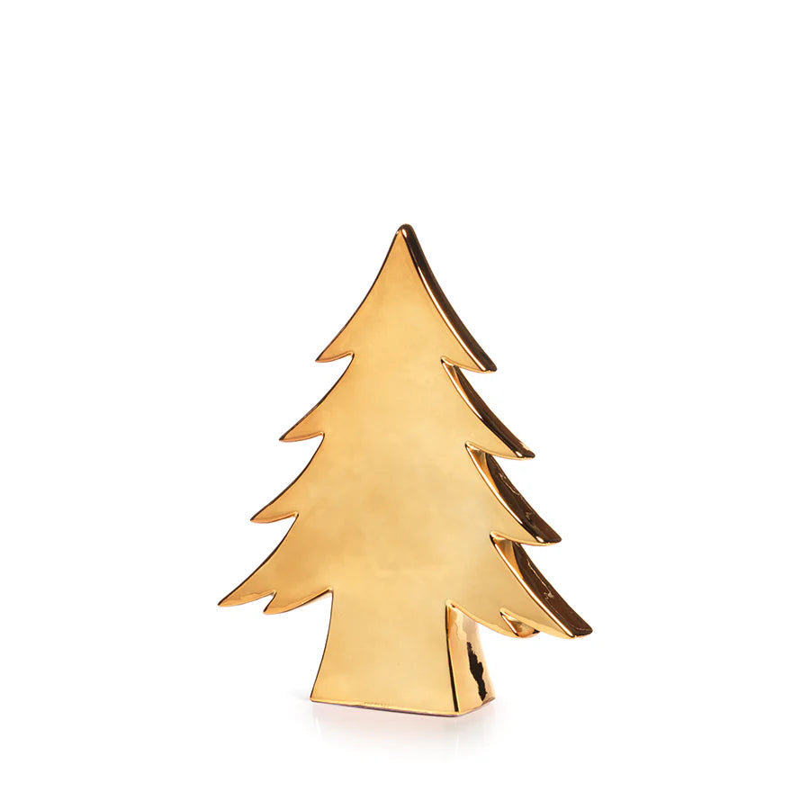 Teton Ceramic Tree, Gold -10.75"