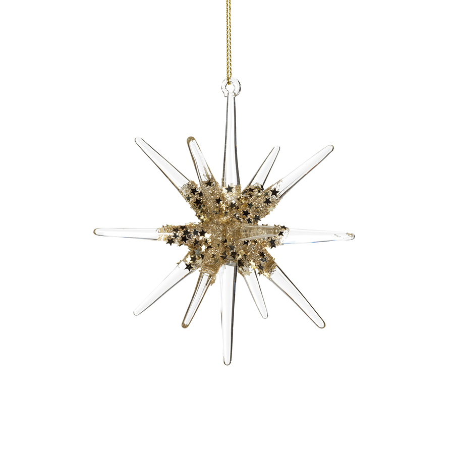 Glass 3D Snowflake - Small