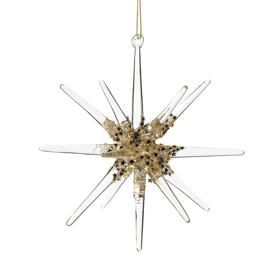 Glass 3D Snowflake - Large