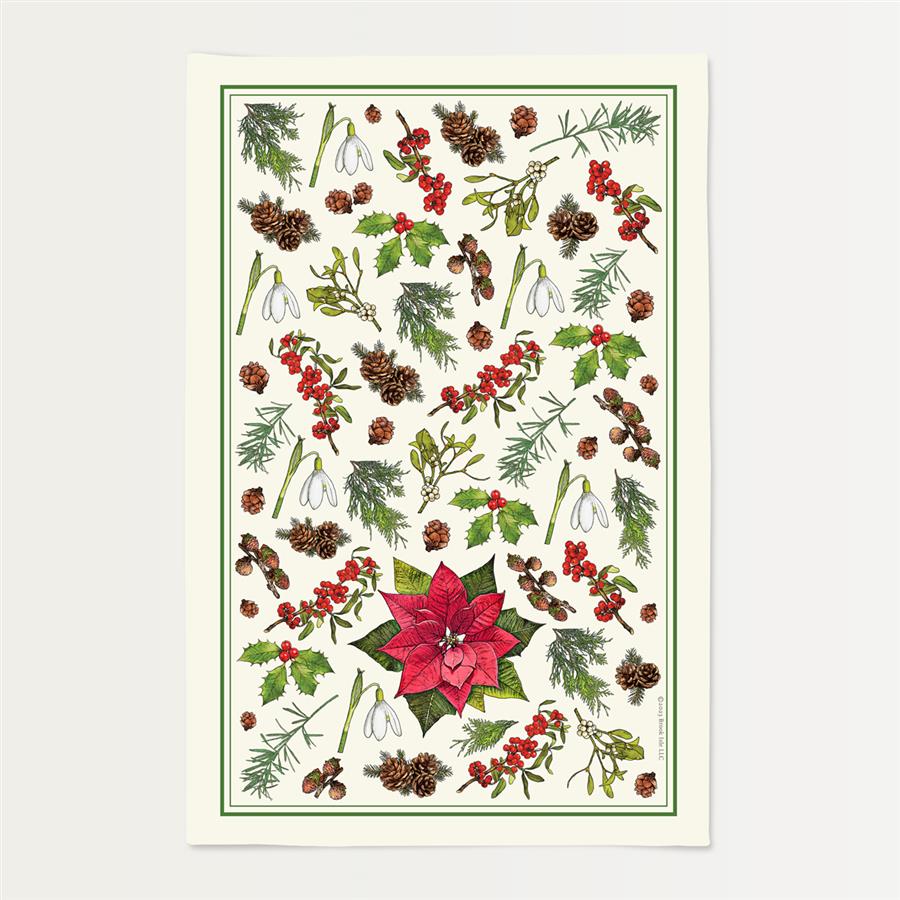 Poinsettia Traditional Cotton Towel