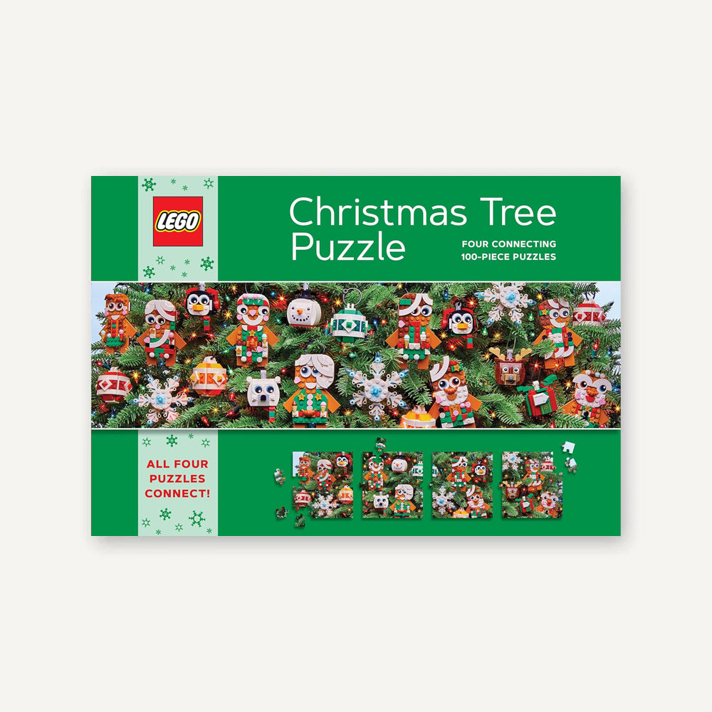 LEGO Christmas Tree Puzzle (Four 100-piece Puzzles)