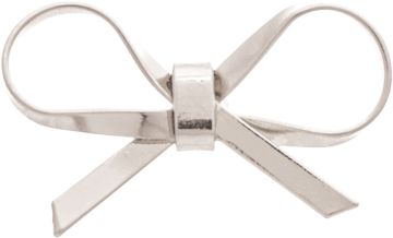 Silver Loopy Bow Earring