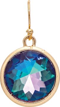 Faceted Gem Drop Earring