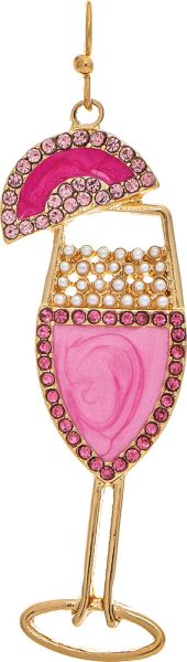 Pink Daiquiri Cocktail Earrings