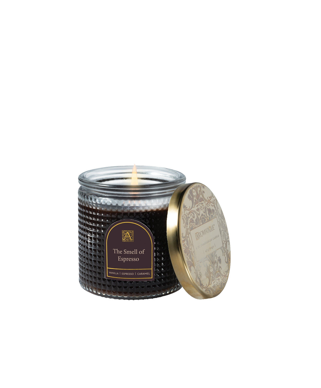 Espresso 6oz Textured Glass Candle