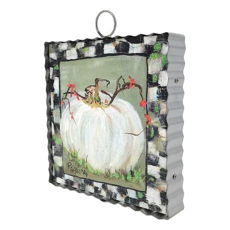 Mini Rozie’s Cream Pumpkin with Checkered Border