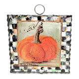 Mini Rozie’s Orange Pumpkin with Checkered Border