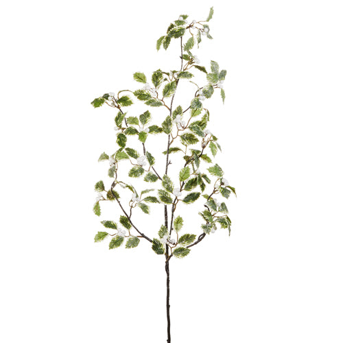 45" Iced Mixed Holly Branch