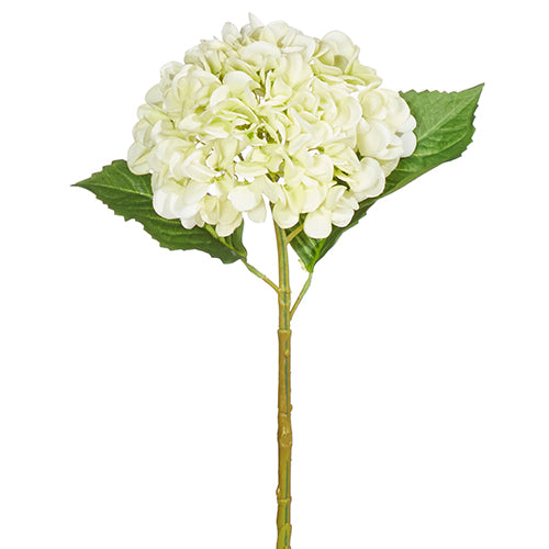 19" Real Touch Light Green Hydrangea Stem