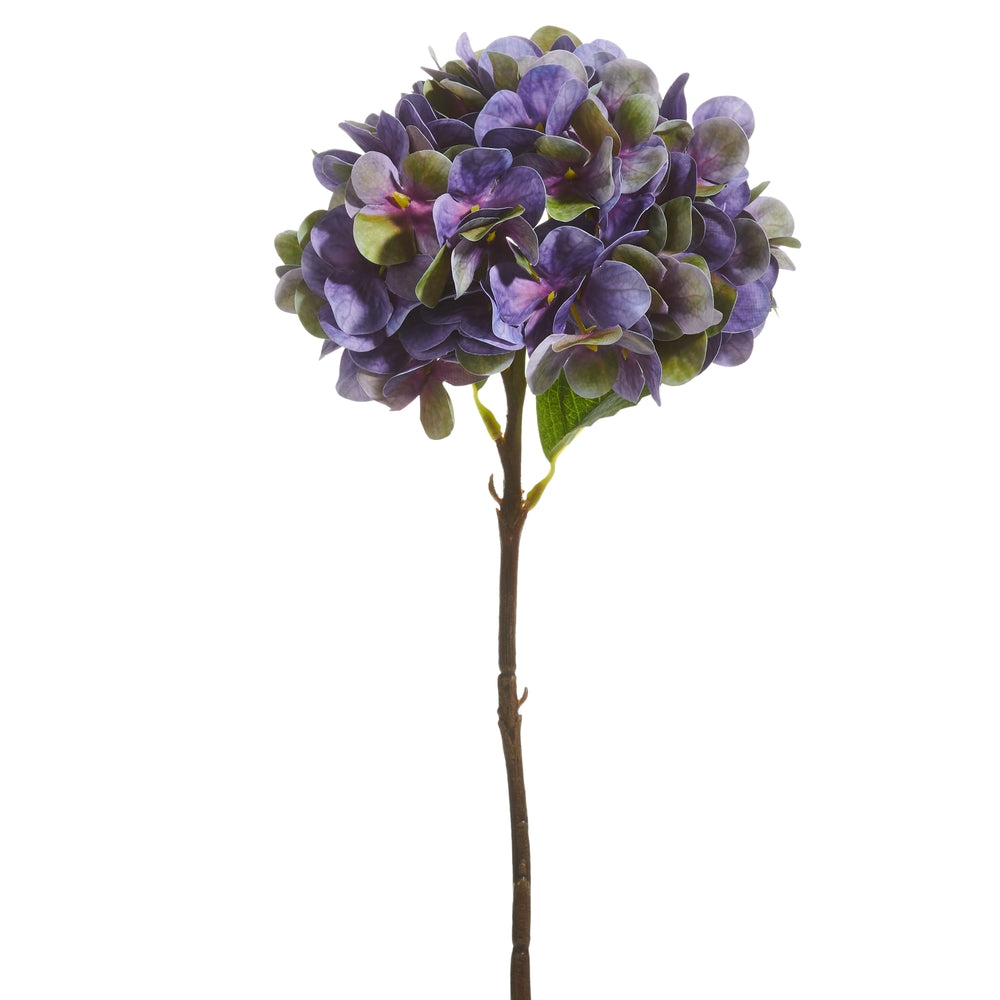 18" Dark Purple Hydrangea Stem