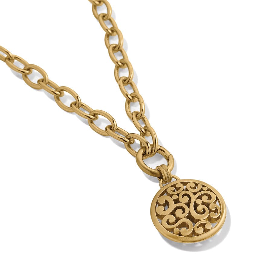 Contempo Medallion Charm Necklace - Gold