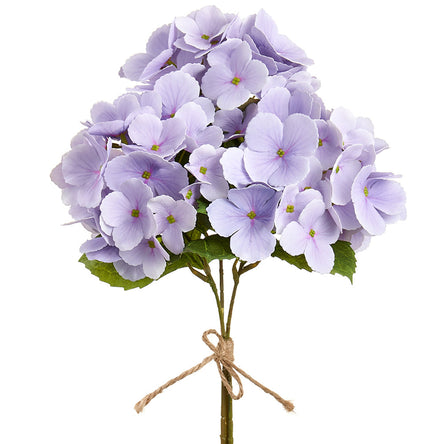 14.5" Hydrangea Silk Flower Stem Bundle -Lavender