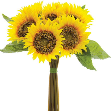 15" Sunflower Silk Flower Bouquet -Yellow