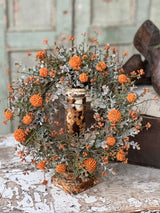 6" Fall Garden Candle Ring | Pumpkin