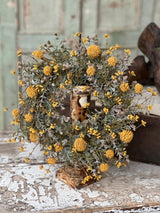 6" Fall Garden Candle Ring | Mustard