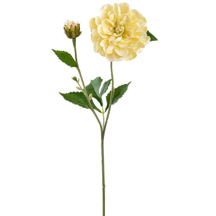 22.5" Dahlia Silk Flower Stem -Yellow