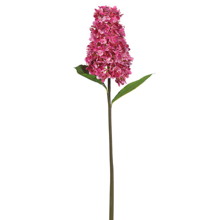 32.5" Cone Hydrangea Silk Flower Stem -Fuchsia