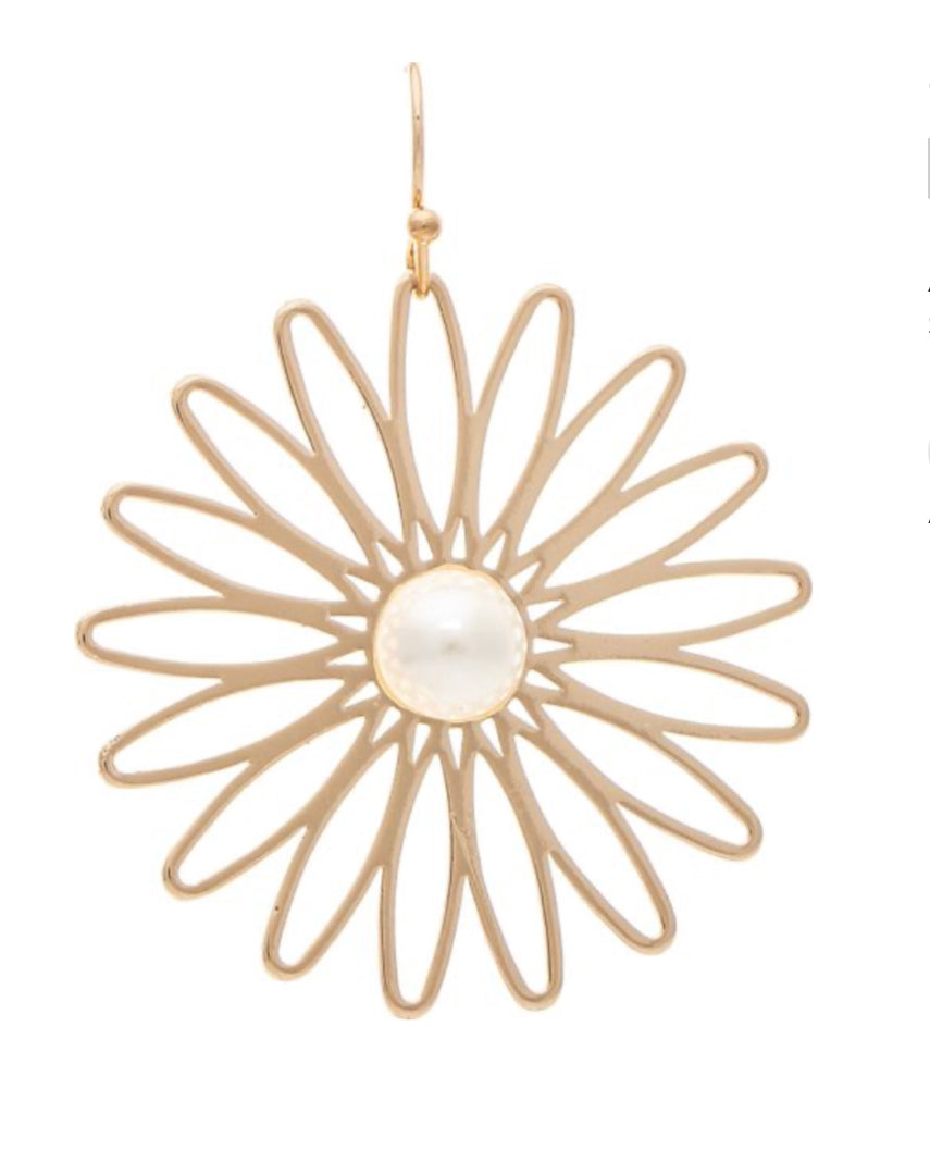 Modern Daisy Flower Earrings