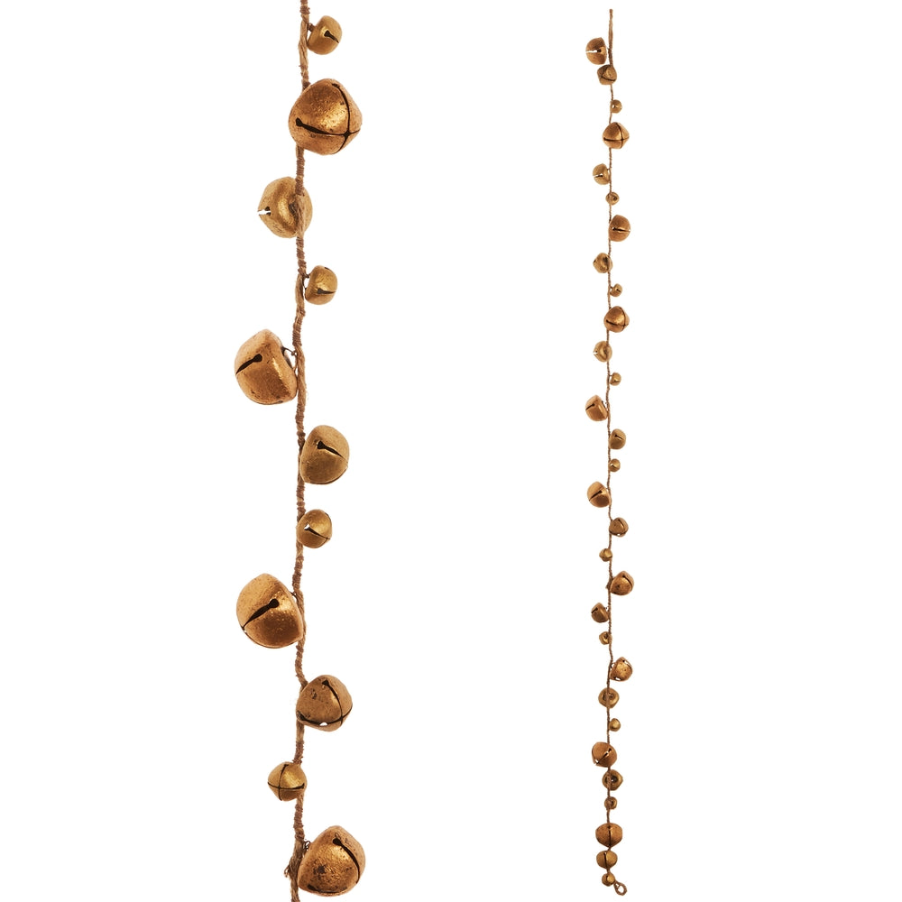 4' Antique Gold Jingle Bell Garland