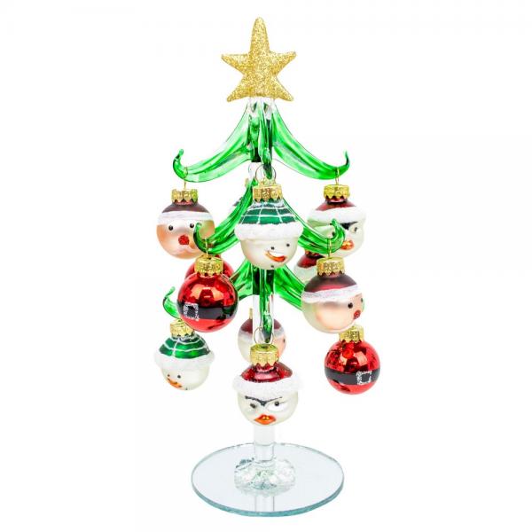Glass Tree 8 inch with Character Ornaments