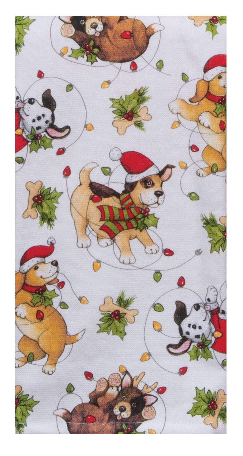 Bowie Wowie Christmas Puppy Toss Dual Purpose Towel