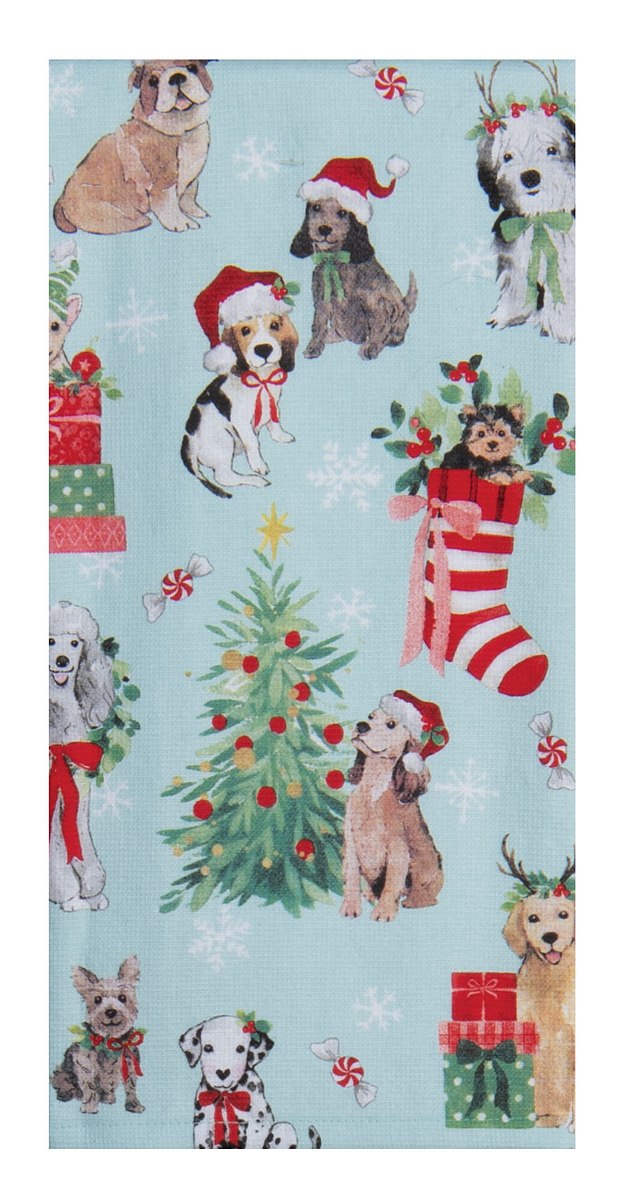 Santa Paws Toss Pups Dual Purpose Towel