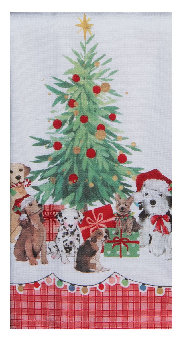 Santa Paws Christmas Tree Dual Purpose Towel
