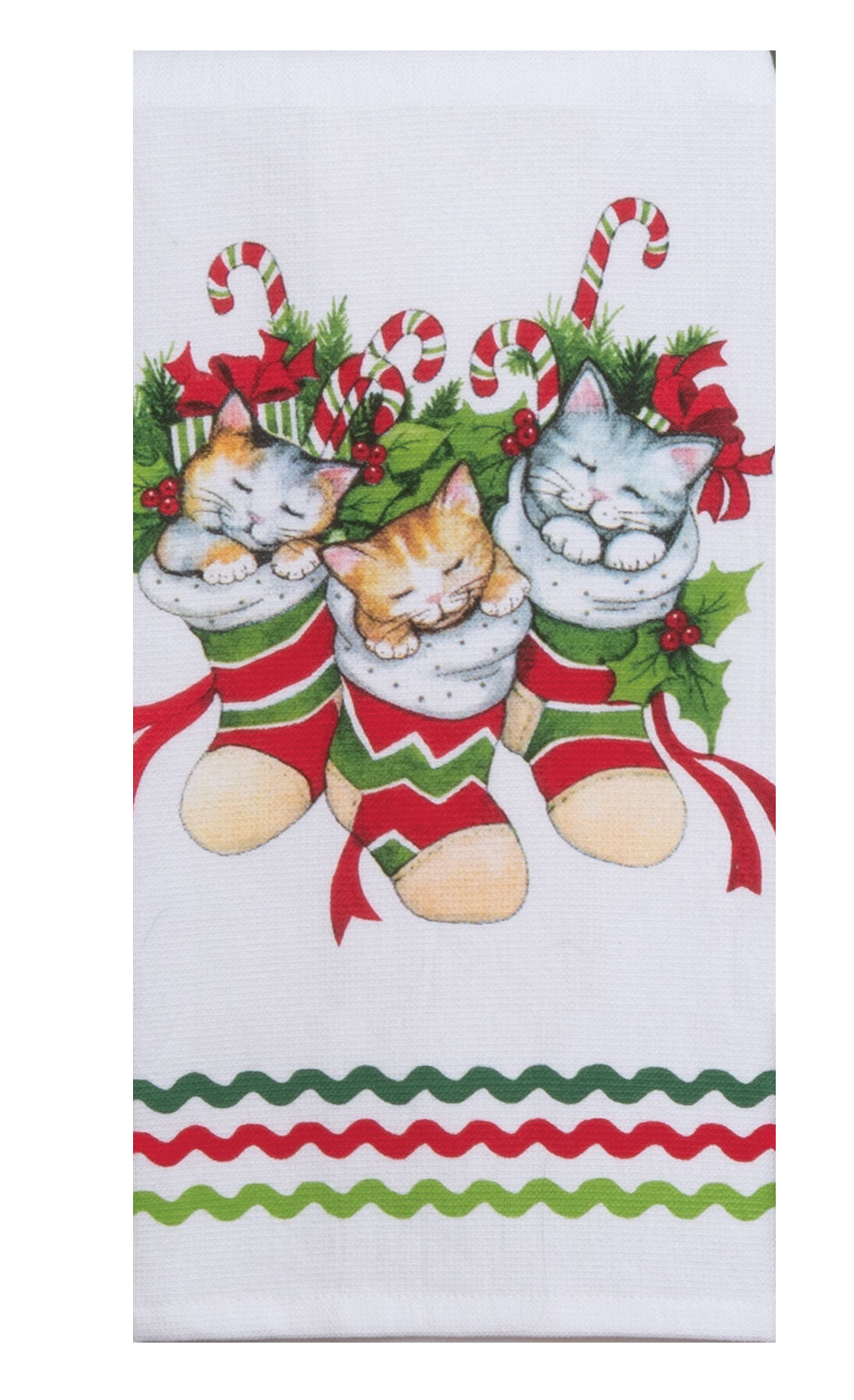Meowy Christmas Stocking Dual Purpose Towel