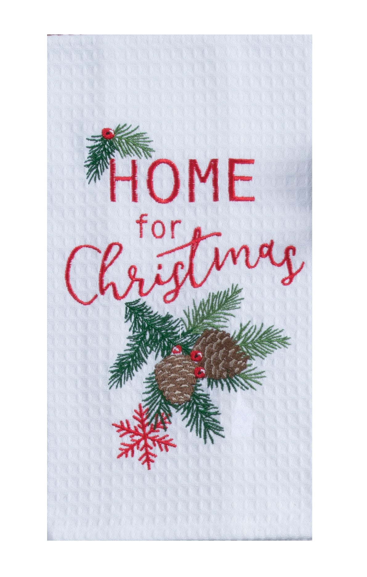 Home Of Christmas Emb Waffle Towel
