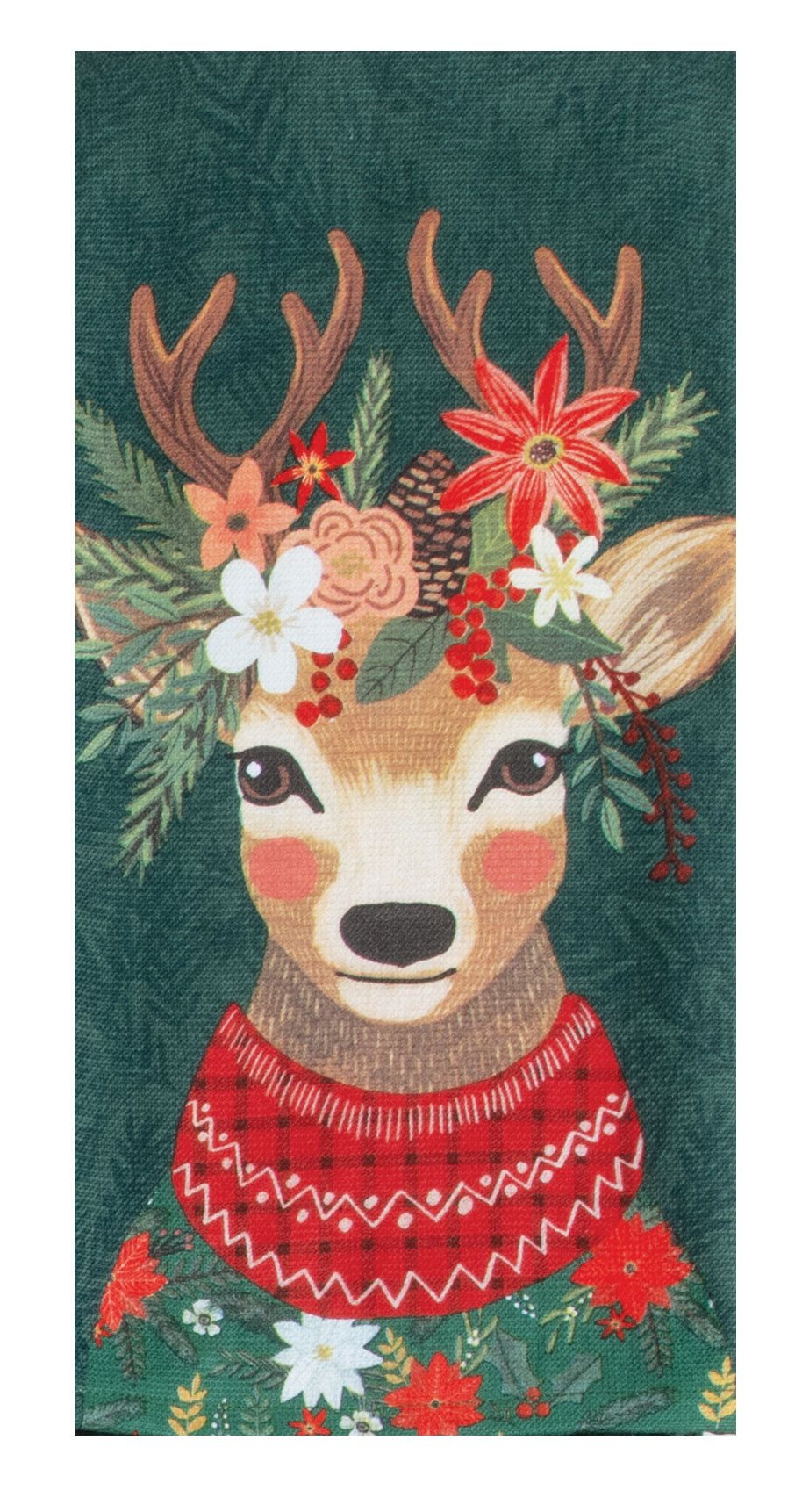 Holiday Flowers Everywhere Deer Dual Purpose