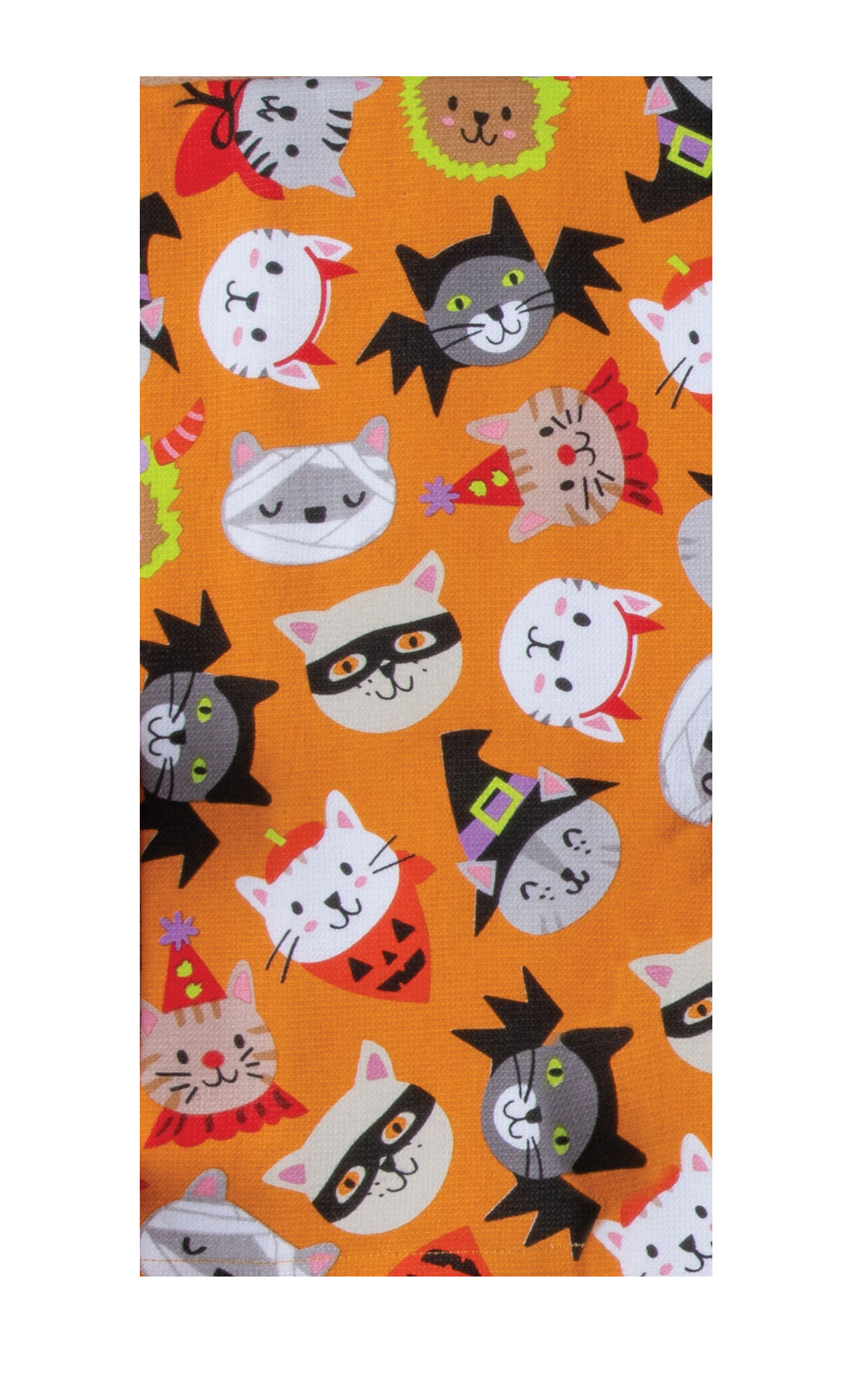 Halloween Cat Heads Dual Purpose Towel