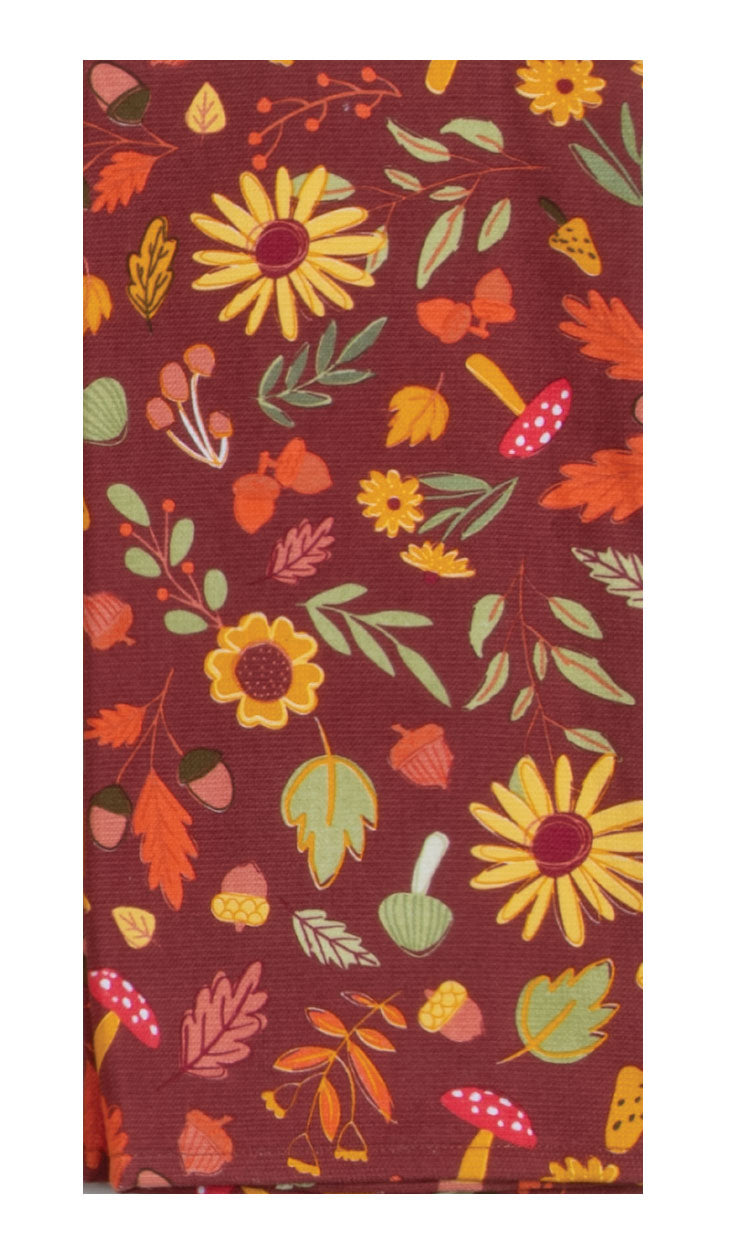 Autumn Spice Floral Toss Dual Purpose Towel