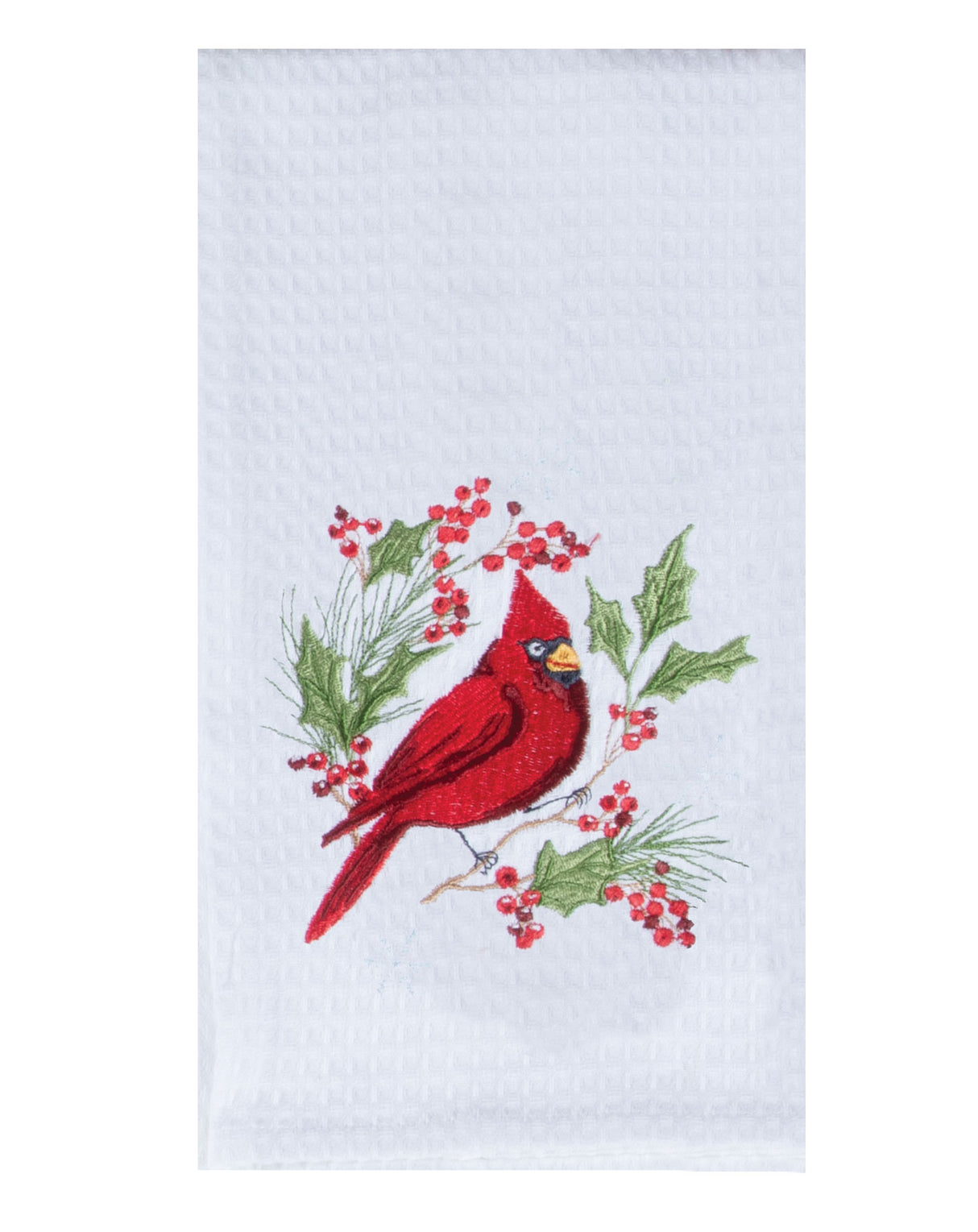Cardinal Emb Waffle Towel