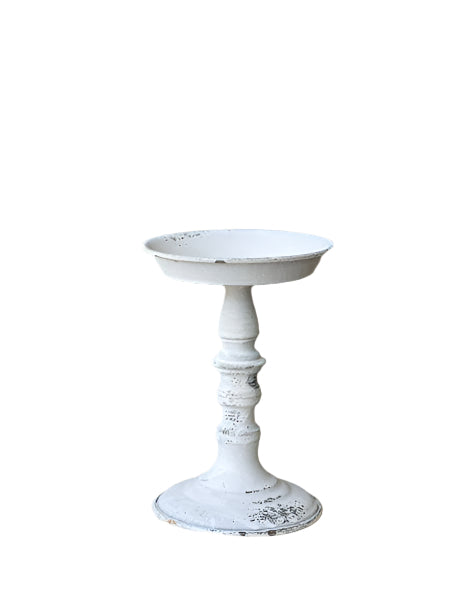 9" Cream Candle Holder