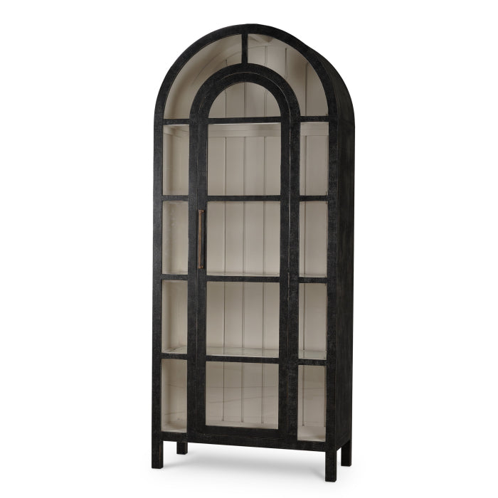 Vannes Display Cabinet w/ Glass Shelves and LED Lights